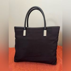 ✨SOLD✨GUCCI - vintage brown hand tote - nylon and leather